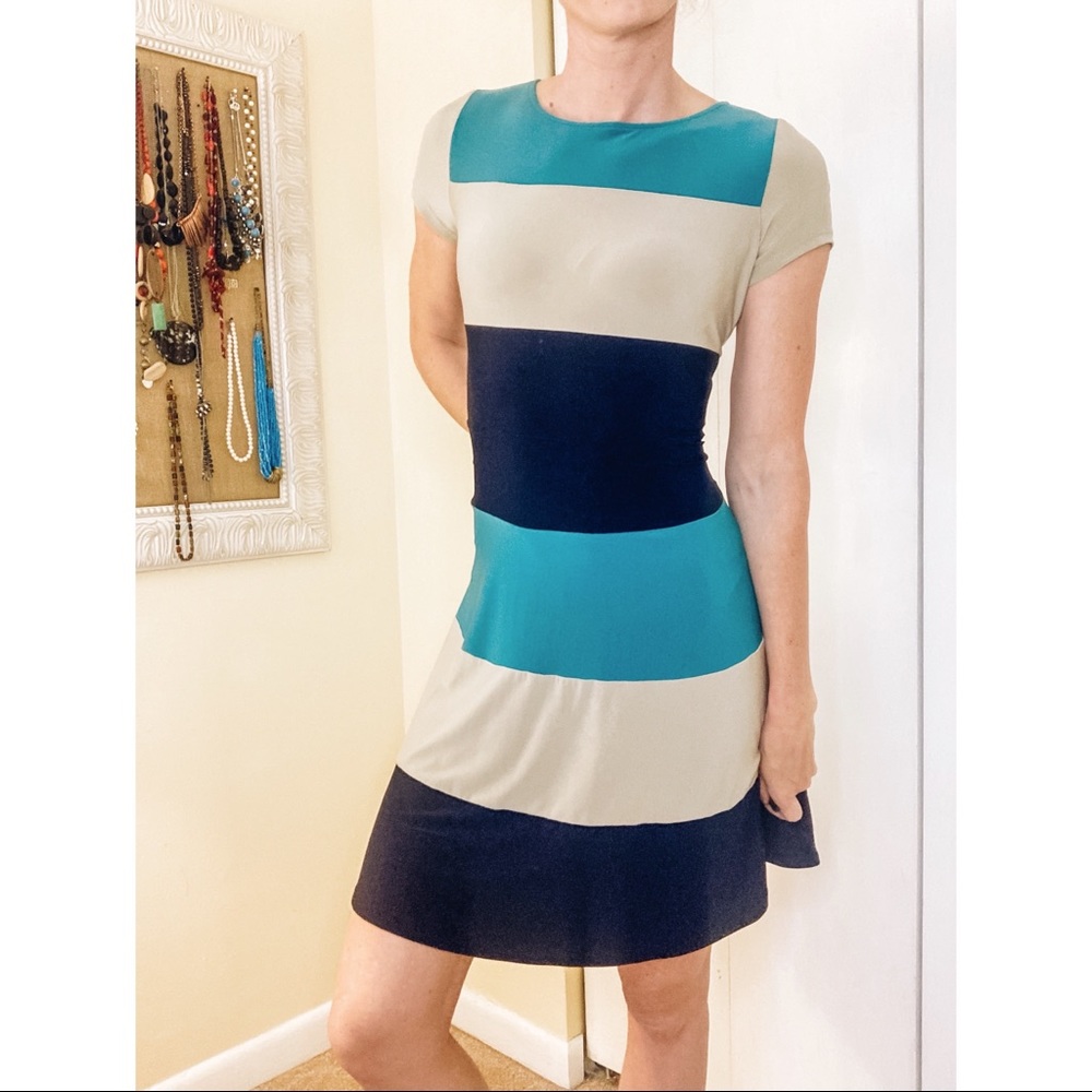 Midi Color Block Dress